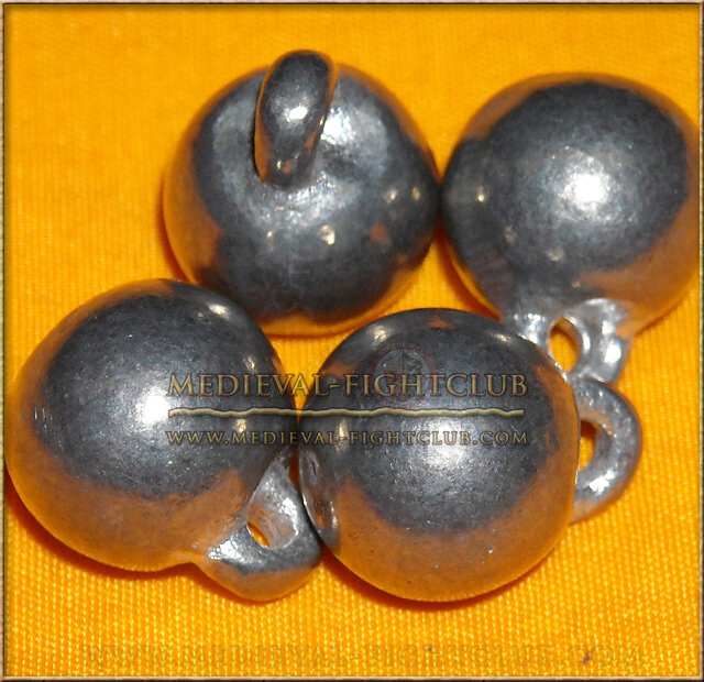 Pewter ball buttons