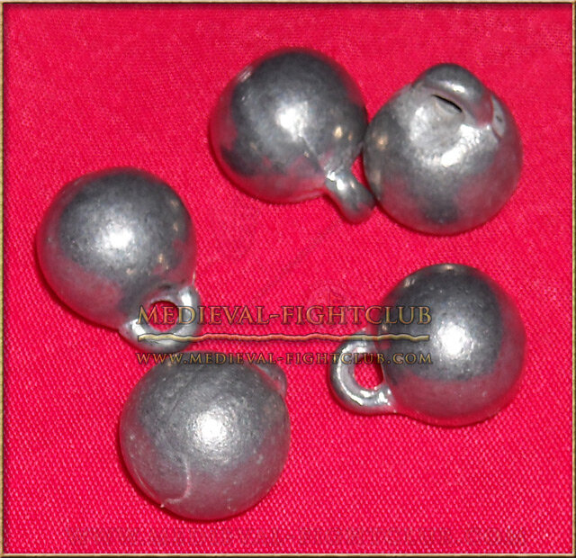 Pewter ball buttons