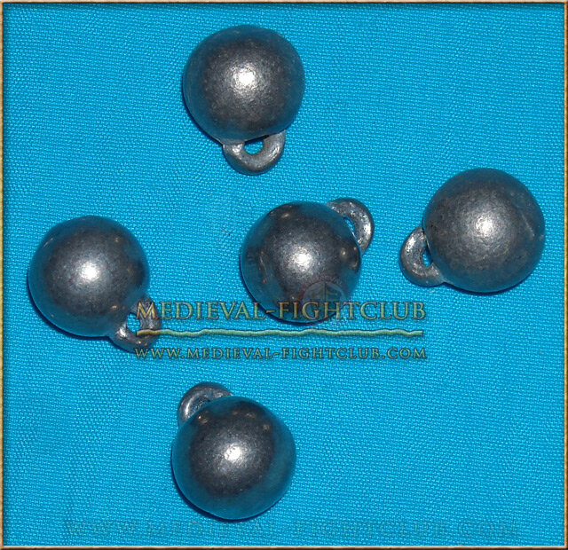 Pewter ball buttons