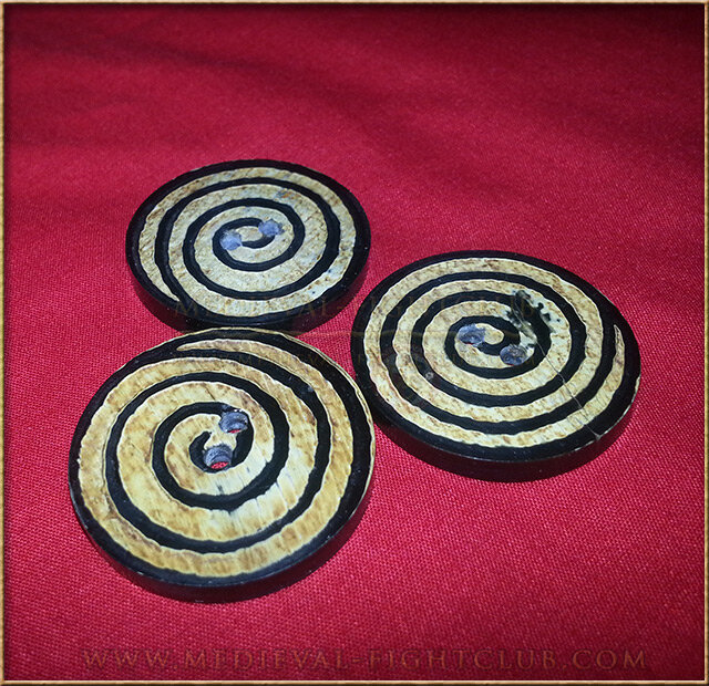 Pagan energy symbol hand made horn button