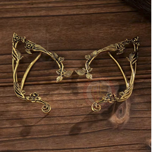 floral ear cuffs in gold