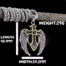 cross with wings pendant