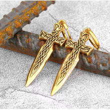 Celtic dagger earrings - pair