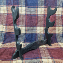 wooden display stand in black