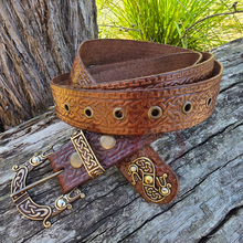 Viking Dragon Leather Belt