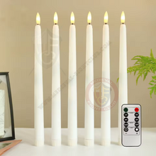 six LED candles and remote