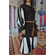 brown and white slashed medieval tunic and pants